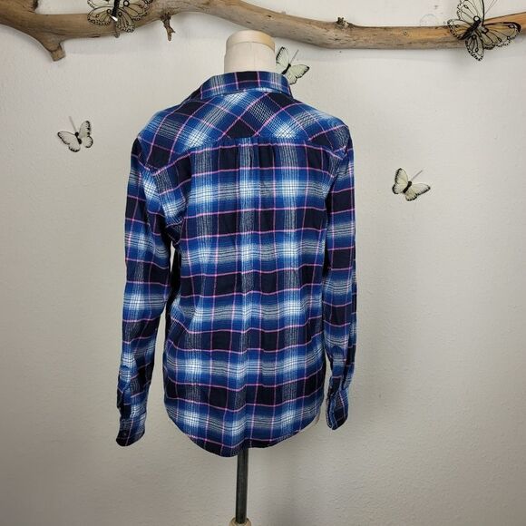 Lands end plaid flannel button up medium weight - Picture 2 of 10